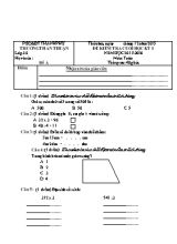 2 Đề kiểm tra cuối học kỳ 1 môn Toán Lớp 33 - Năm học 2015-2016 - Trường TH An Thuận (Có đáp án)